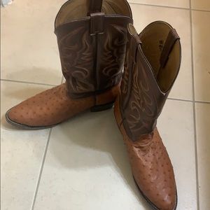 Real Ostrich vintage cowboy boots, men’s size 13